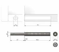 Voorvertoning: K-PUSH druksnapper met magneet 37 mm grijs Voorvertoning: K-PUSH druksnapper met magneet 37 mm grijs