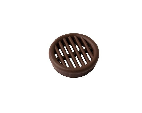 Ventilatierooster rond bruin - 35 mm - 10 stuks