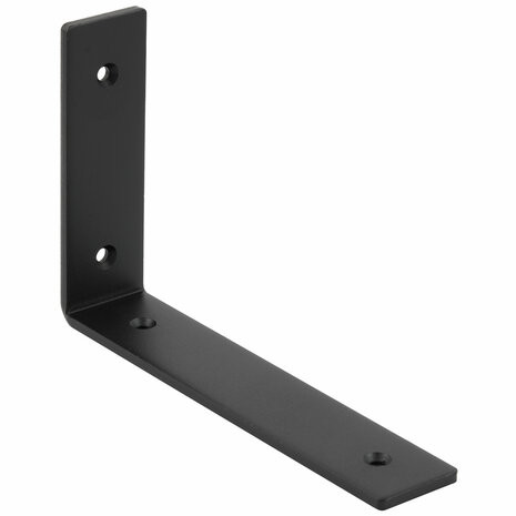 Zwarte plankdrager - 200 x 130 mm - set van 2 stuks