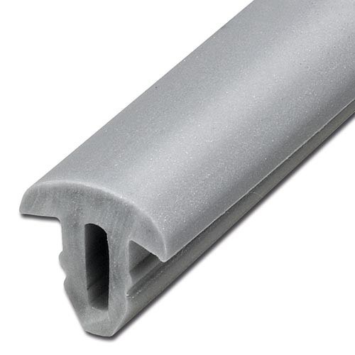 Traptrede Profiel Rubber Witaluminium Halfrond, 25 Meter