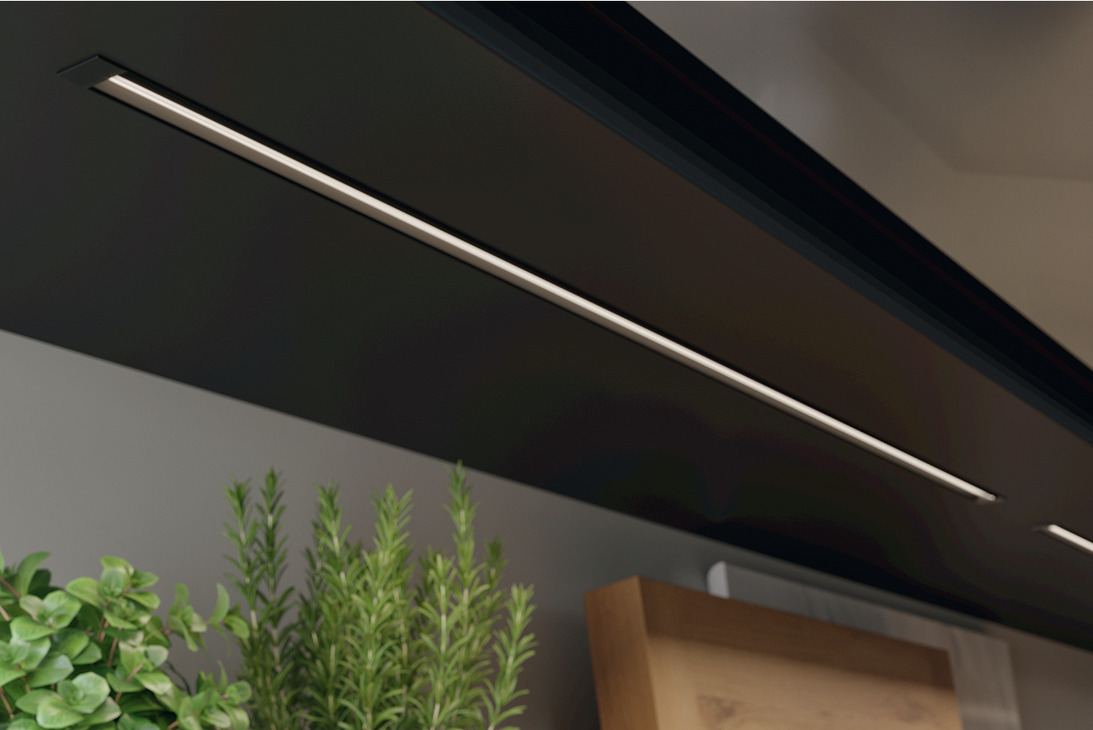 Gewaad opslag gevogelte LED-profiel inbouw | Loox5 | Aluminium | 11 mm | Duovorm