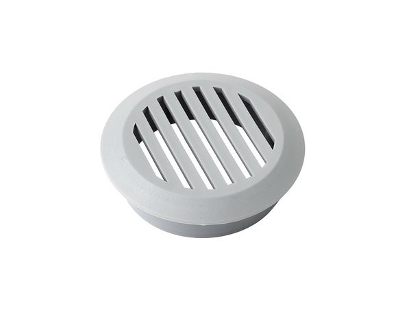 Ventilatierooster rond - grijs - 50 mm - 10 stuks
