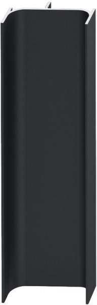 Verticale greeplijst C-profiel aluminium, zwart