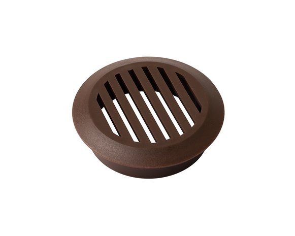 Ventilatierooster rond - bruin - 50 mm - 10 stuks
