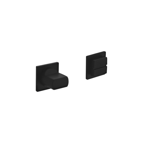 Intersteel Toiletgarnituur RVS Zwart 8 mm minimalistisch zelfklevend
