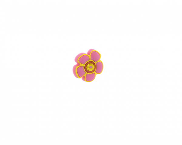 Meubelknop roze bloem