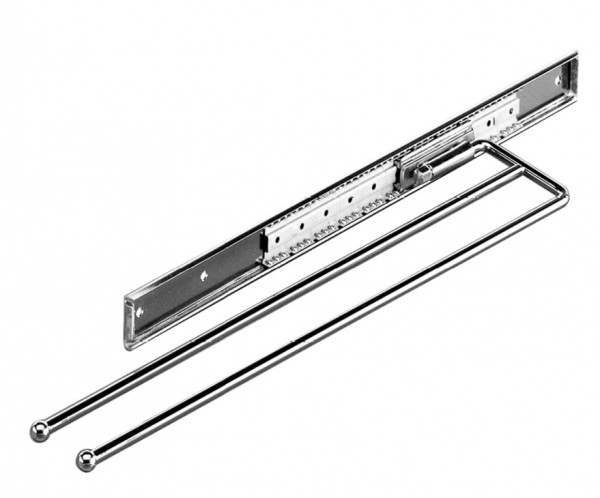 Handdoekhouder | Staal | Verchroomd | Uittrekgeleider | 2-armig | 102 mm