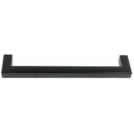 Meubelgreep van RVS 160 mm ZWART (12x12 mm) - 2 stuks