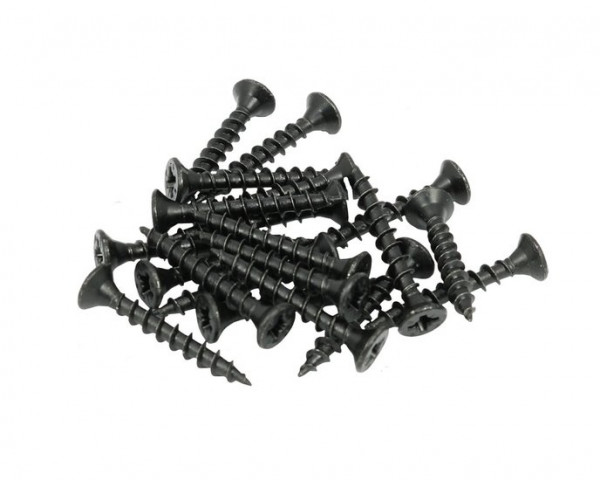 Schroeven zwart 3,5 x 16 mm, kruiskop 20 stuks