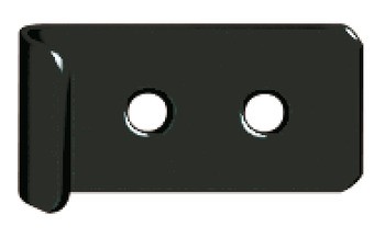 Sluithaakje zwart, Vorm C, voor spansluiting voor kisten, 13x28 mm