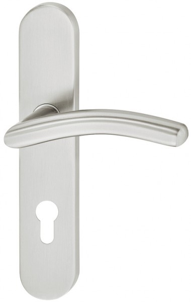 Deurkruk met deurschild mat RVS