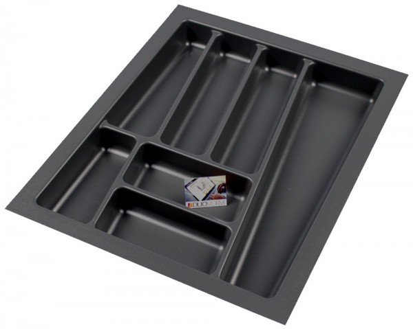 Kunststof Bestekbak Style Serie Antractiet 350-390 mm
