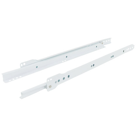 Ladegeleider enkel uittrekbaar wit, 450 mm