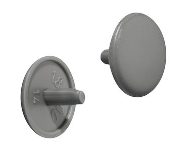 Afdekkappen kunststof grijs, voor boorgat kop 2,5 mm, kruiskop PZ2 (500 stuks)