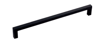 Meubelgreep van RVS 192 mm ZWART (12x12 mm) - 2 stuks
