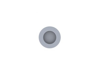 Komgreep rond 58 mm kunststof, grijs