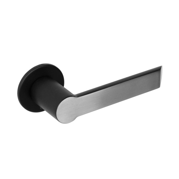 Intersteel Deurklink RVS zwart Moors No. 2 met ronde rozet