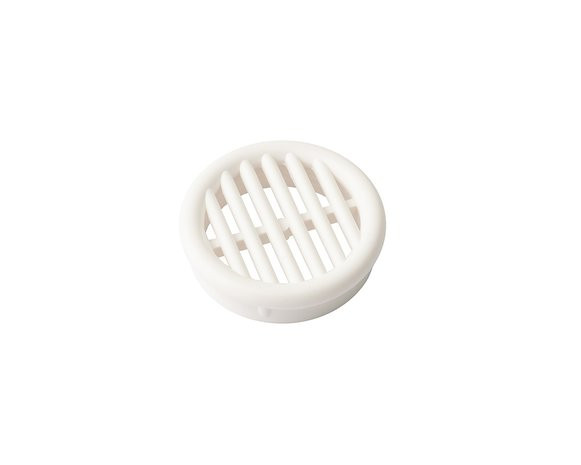 Ventilatierooster rond wit - 35 mm - 10 stuks