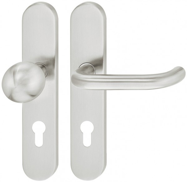 Deurkruk met schild en deurknop (rechts)