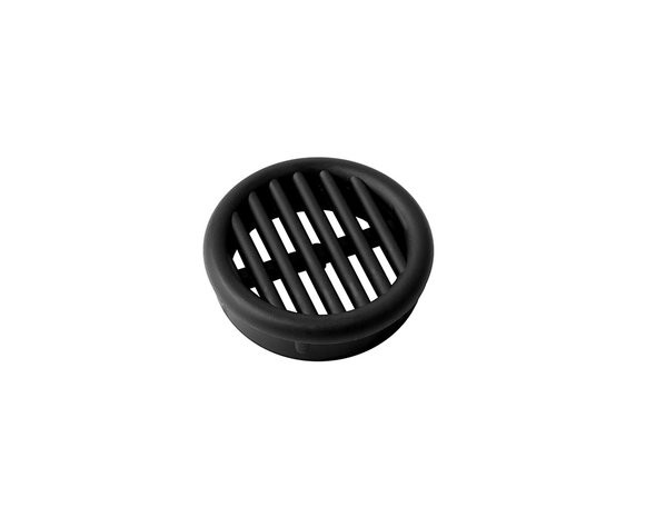 Ventilatierooster rond zwart - 35 mm - 10 stuks
