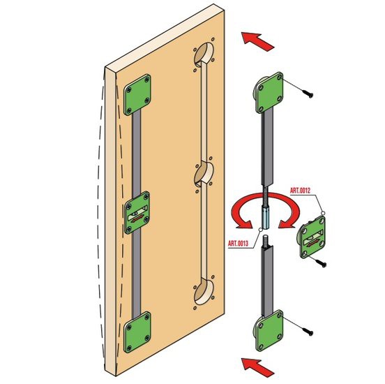 Deurspanner voor houten deuren