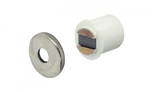 Magneetsnapper rond wit 9 mm