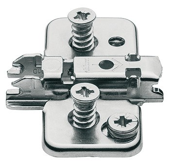 Blum montageplaat, 0 mm dikte, met euroschroeven